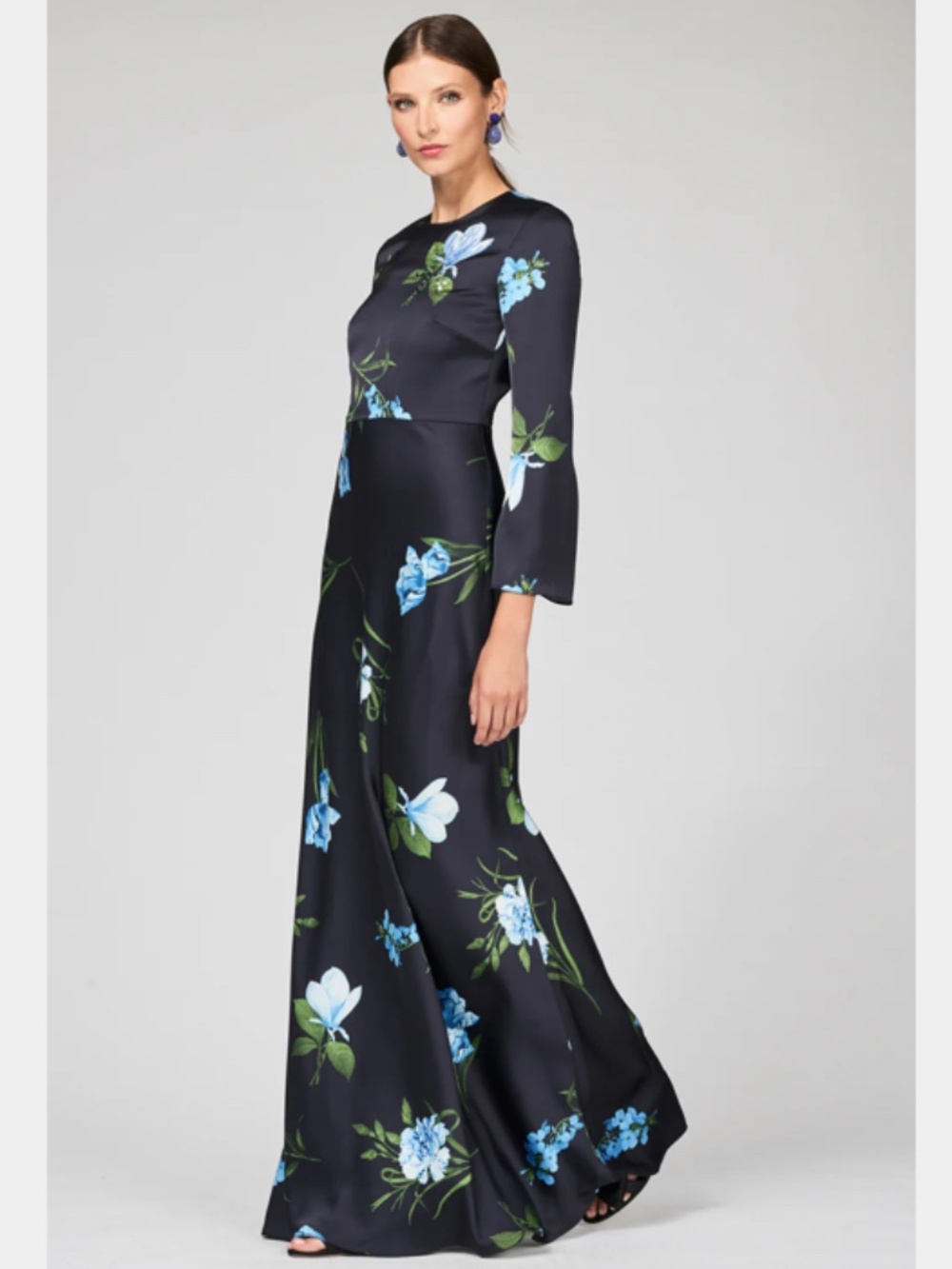 Sachin & Babi - Embellished Alex Gown-"Night Sky Blue Oculata"-Size 8 - $180.00